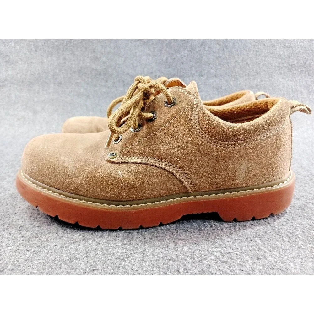 Skechers Raiders Tan Buck Oxford Shoes Steel Shank Men US 5.5